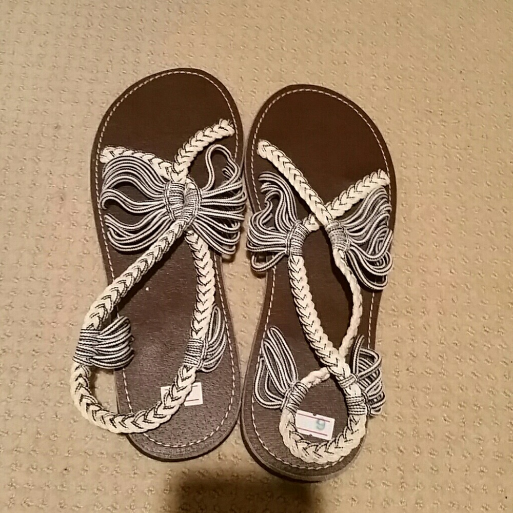 Handmade sandals made and purchased in Thailand.